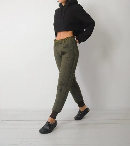 Vintage 1960s Czech army liner M60 winter trousers pants communist Soviet era military thermal cold weather quilted Czechoslovakian