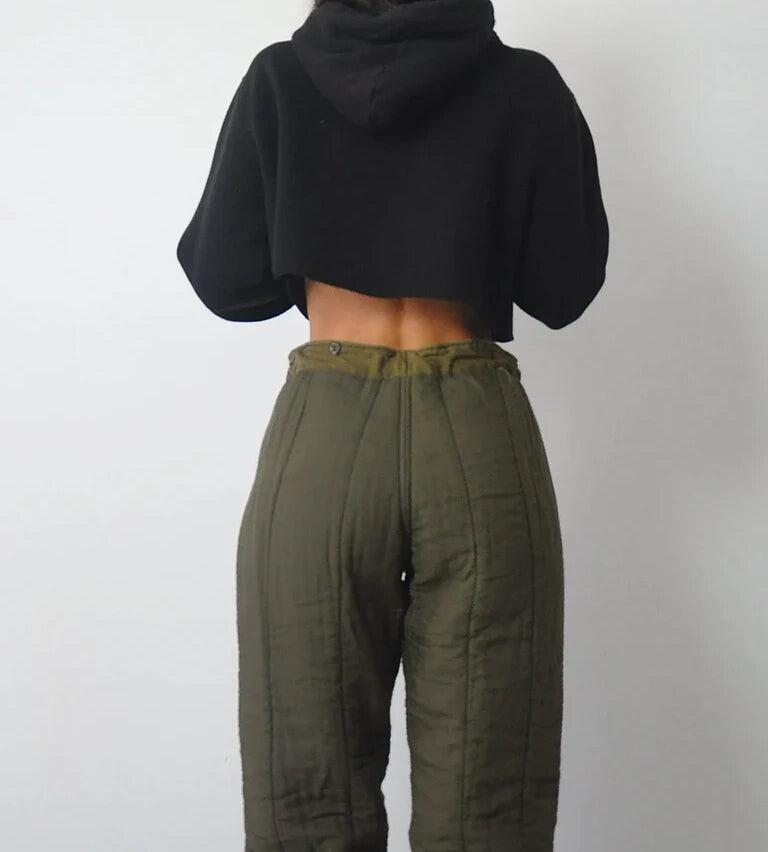 Vintage 1960s Czech army liner M60 winter trousers pants communist Soviet era military thermal cold weather quilted Czechoslovakian