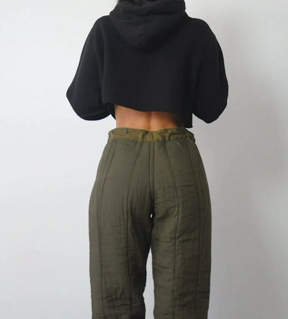 Vintage 1960s Czech army liner M60 winter trousers pants communist Soviet era military thermal cold weather quilted Czechoslovakian