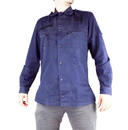 Vintage 1990s Dutch navy deck jacket shirt work army military marine naval lightweight