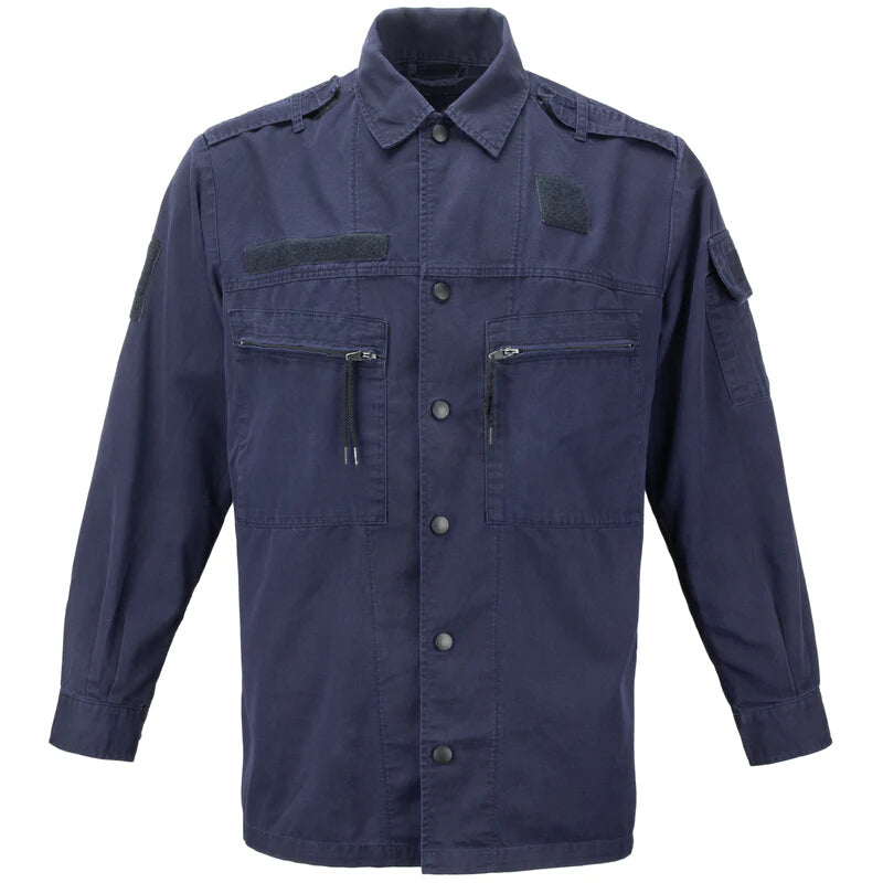 Vintage 1990s Dutch navy deck jacket shirt work army military marine naval lightweight