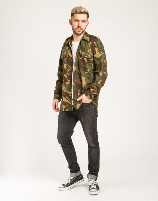 Unissued Dutch Army camo long sleeved shirt military camouflage DPM Holland Netherlands 1990s woodland