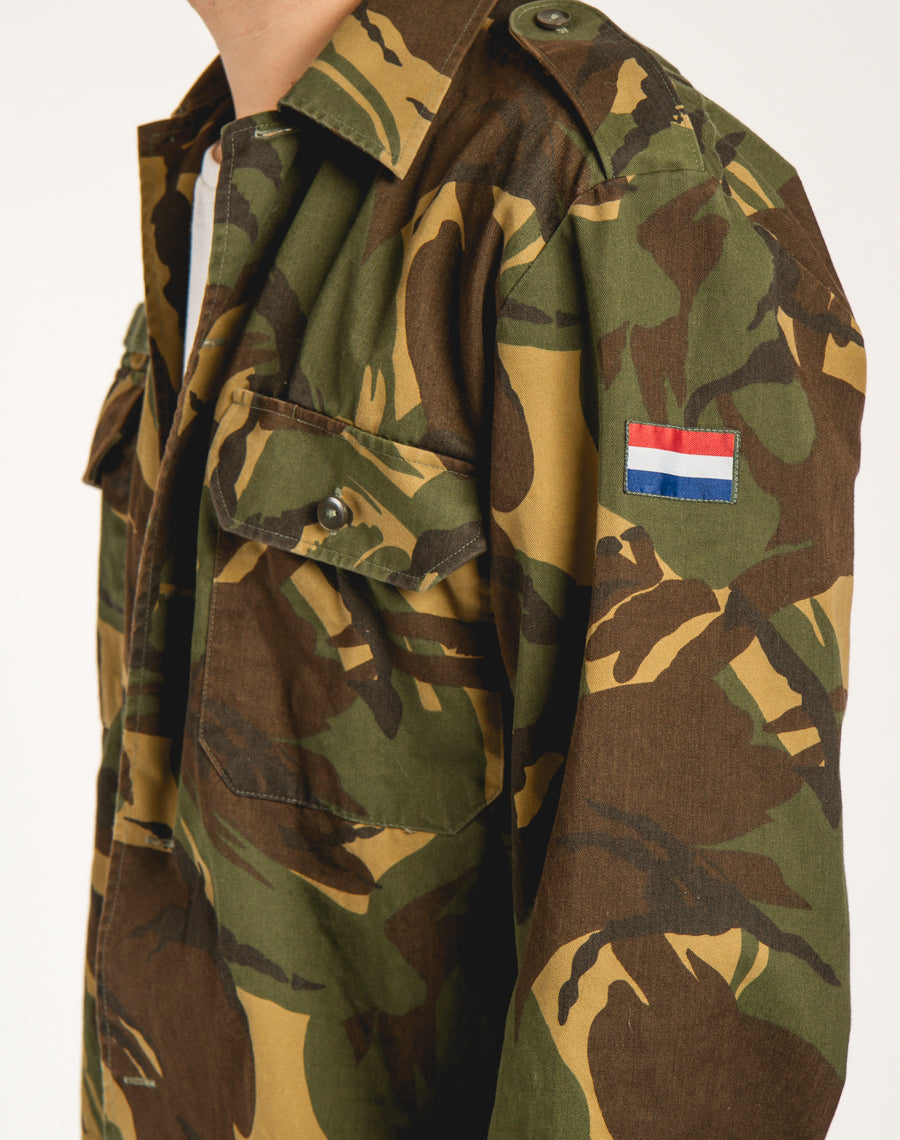 Unissued Dutch Army camo long sleeved shirt military camouflage DPM Holland Netherlands 1990s woodland
