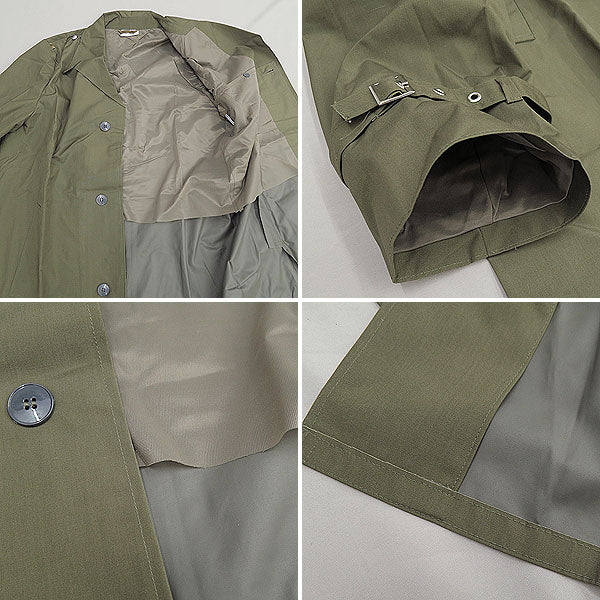New Vintage 1980s East German army raincoat military coat trenchcoat NVA DDR GDR Unissued