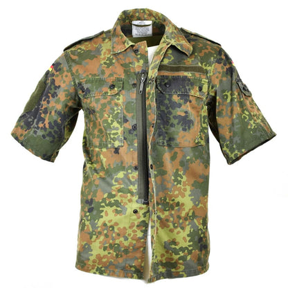 New Vintage German army short sleeve field shirt jacket coat fieldshirt camo camouflage military (Copy)