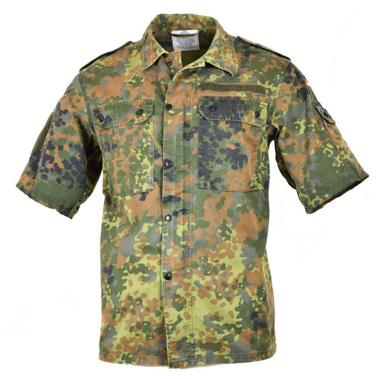 New Vintage German army short sleeve field shirt jacket coat fieldshirt camo camouflage military (Copy)