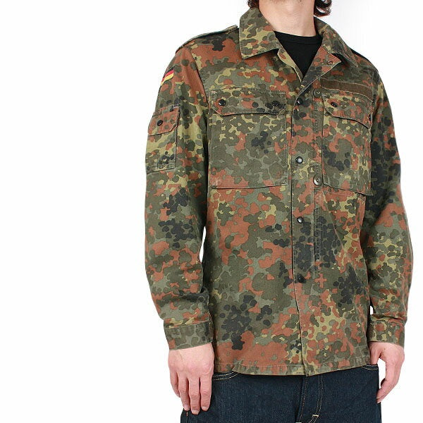 Vintage German army flecktarn field shirt jacket coat fieldshirt camo camouflage military
