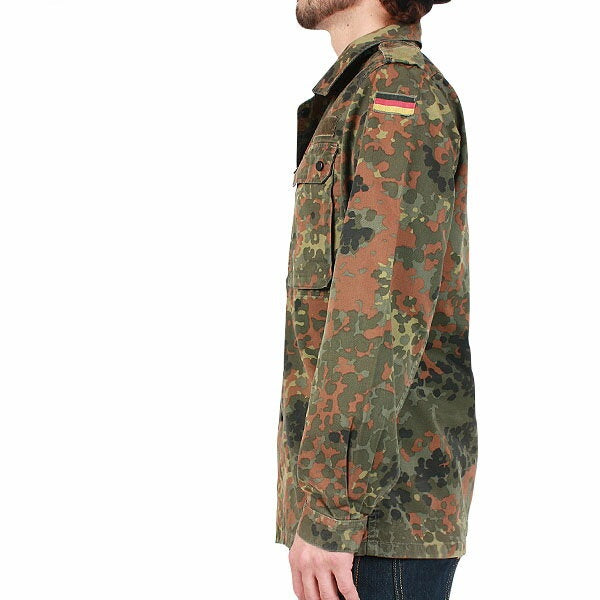Vintage German army flecktarn field shirt jacket coat fieldshirt camo camouflage military