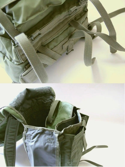 Vintage 1980s French army F1 waterproof backpack bag rucksack day pack alice shoulder satchel military vinyl