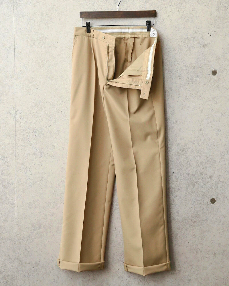New Vintage 1980s French army beige chinos trousers pants military cream sand