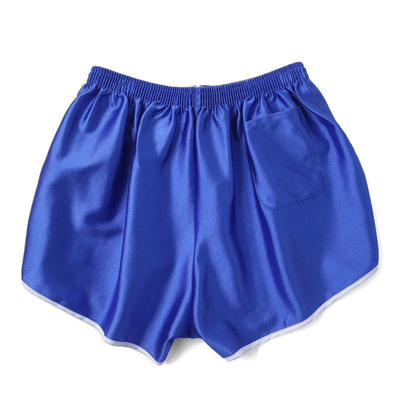 New Vintage 1990s French army blue gym shorts sports dead stock sprinter silky athletic running