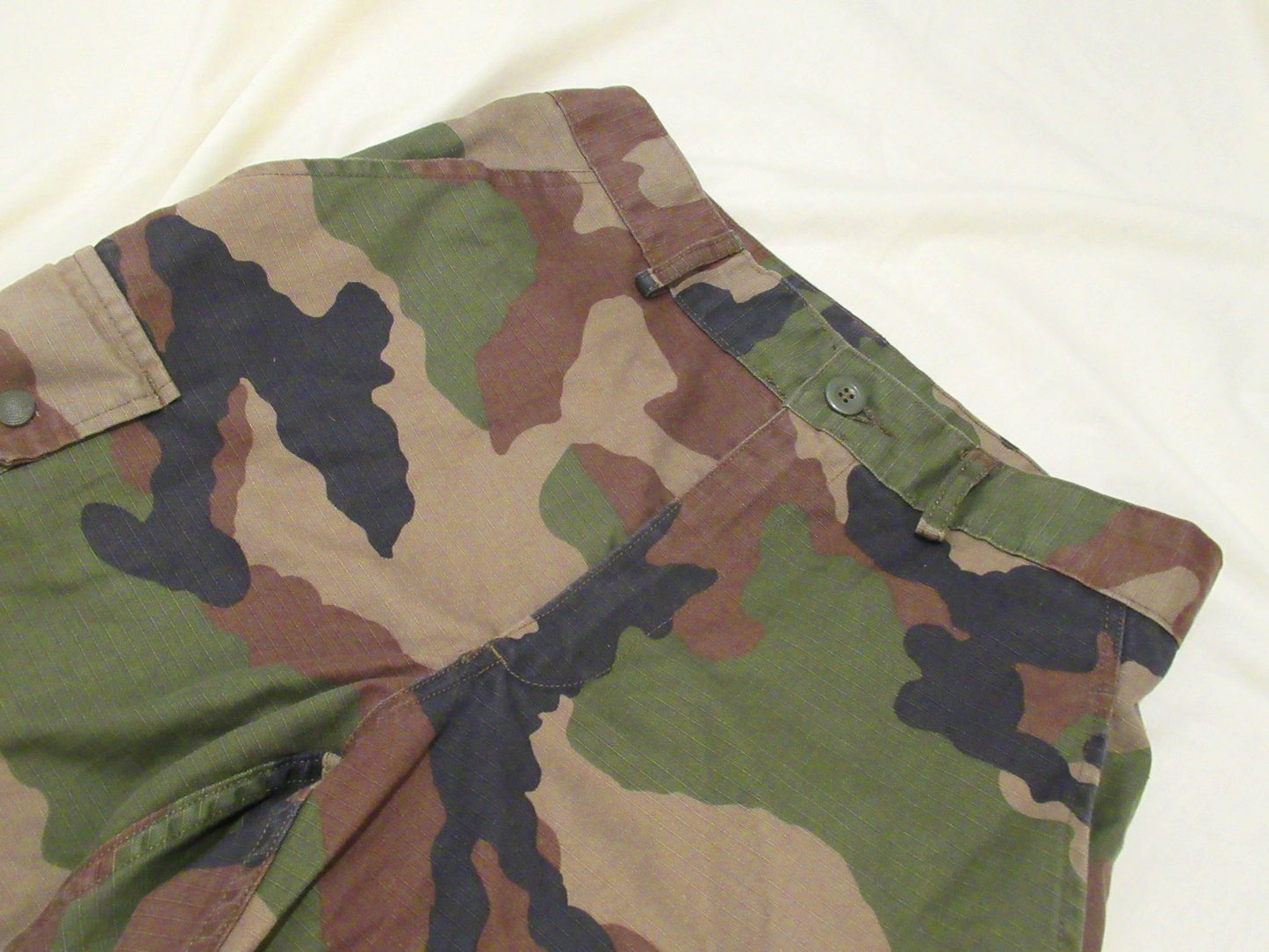 Authentic French army camo trousers pants military ripstop cargo combat CCE wood