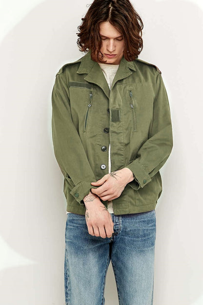 Vintage French F1 olive field jacket combat coat surplus army military retro urban