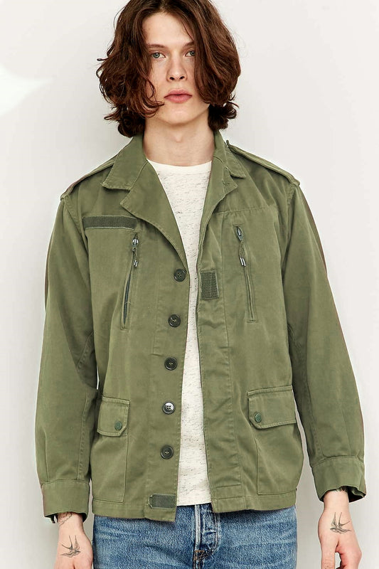 Vintage French F1 olive field jacket combat coat surplus army military retro urban