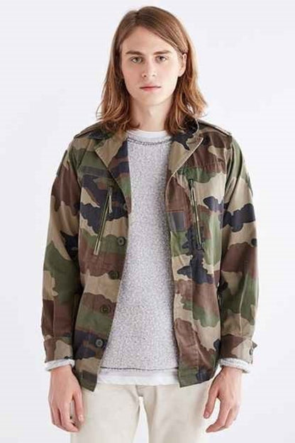 Vintage French F2 camo jacket coat surplus army military retro urban camouflage