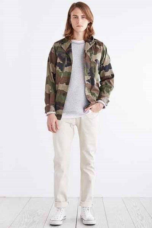 Vintage French F2 camo jacket coat surplus army military retro urban camouflage
