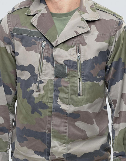 Vintage French F2 camo jacket coat surplus army military retro urban camouflage