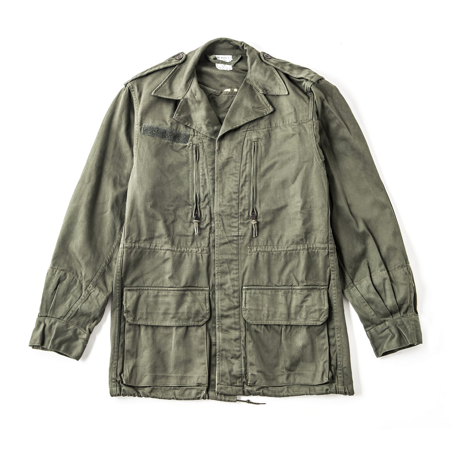 Vintage French army M64 olive field jacket combat coat surplus military retro urban vintage