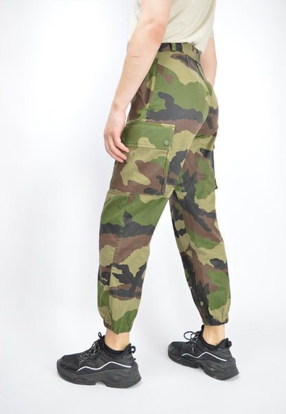 New, 1980s French army camo trousers pants military camouflage cargo combat woodland CCE dead stock