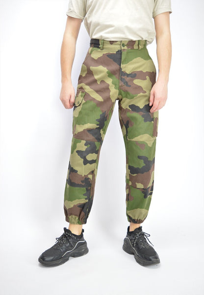 New, 1980s French army camo trousers pants military camouflage cargo combat woodland CCE dead stock