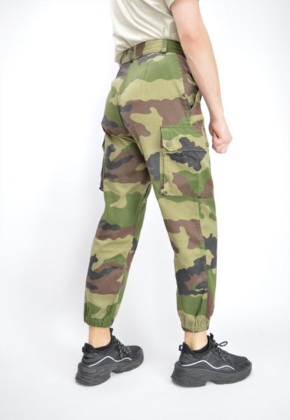 New, 1980s French army camo trousers pants military camouflage cargo combat woodland CCE dead stock