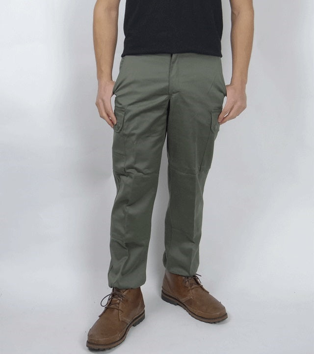 New Vintage 1980s Unissued French army khaki trousers pants military olive cargo combat deadstock