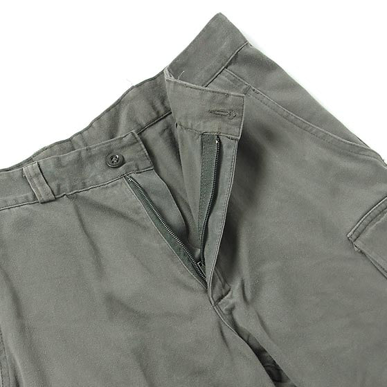 Vintage French army olive military shorts bermudas combat cargo khaki 1980s F2 pants trousers