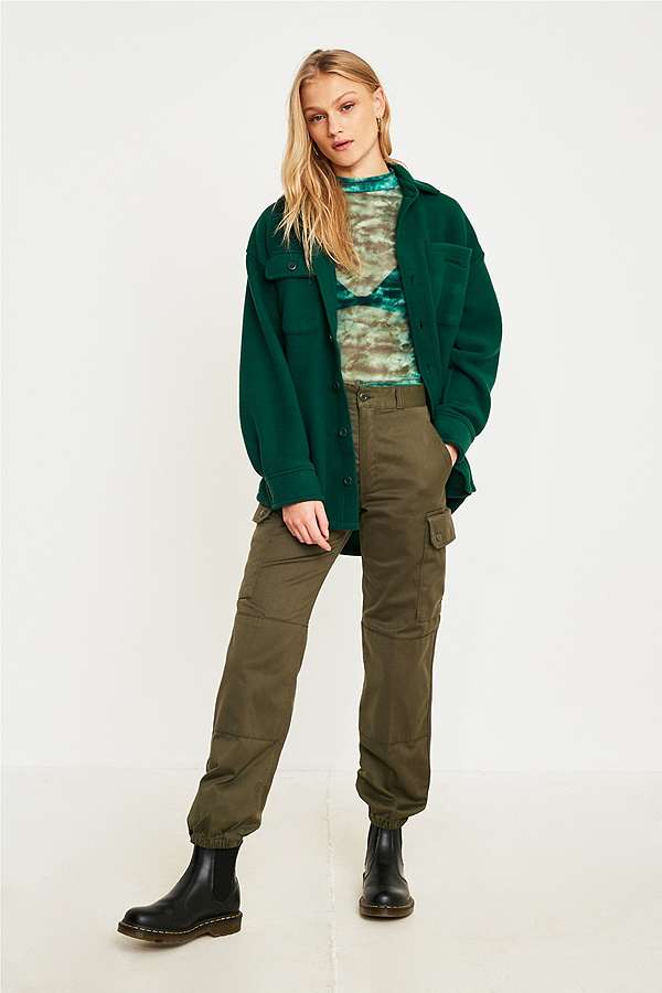 New Vintage 1980s Unissued Women's French army khaki trousers pants military olive cargo combat