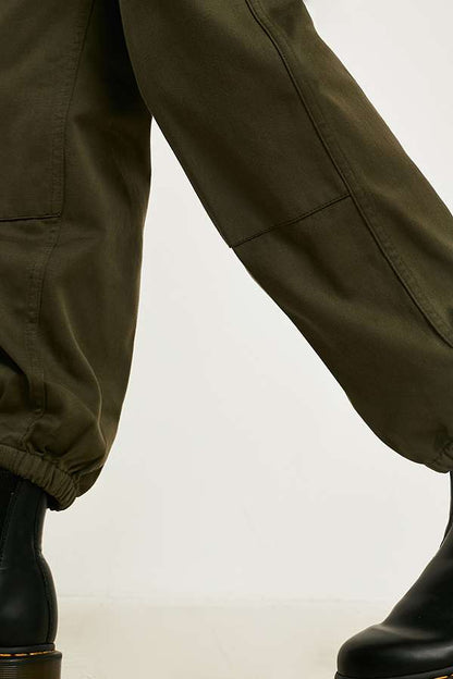 New Vintage 1980s Unissued Women's French army khaki trousers pants military olive cargo combat