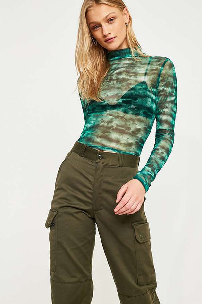 New Vintage 1980s Unissued Women's French army khaki trousers pants military olive cargo combat