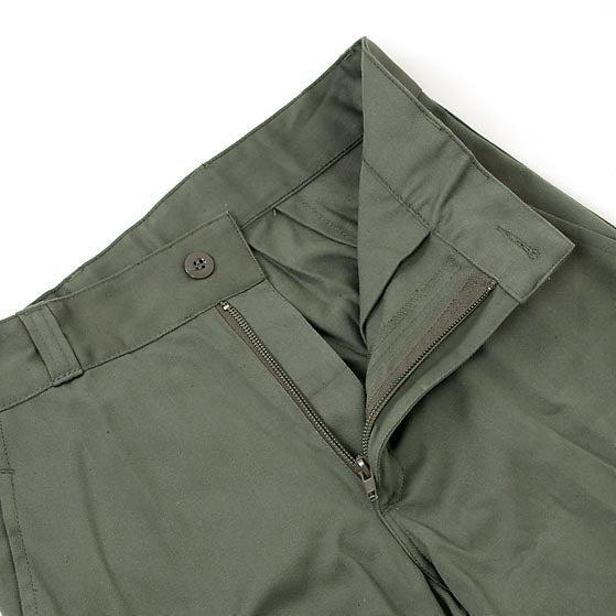 New Vintage 1980s Unissued French army khaki trousers pants military olive cargo combat deadstock