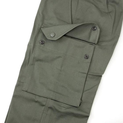 New Vintage 1980s Unissued French army khaki trousers pants military olive cargo combat deadstock