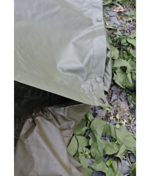 Authentic 1970s-80s French army olive drab poncho rain waterproof festival camping hiking raincape