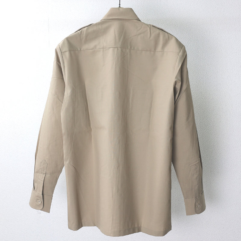 New Unissued French army beige khaki long sleeved shirt cream safari