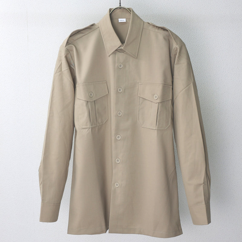 New Unissued French army beige khaki long sleeved shirt cream safari