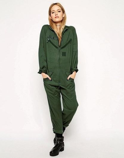 Vintage French army tanker jump suit coverall combi overall military boiler women