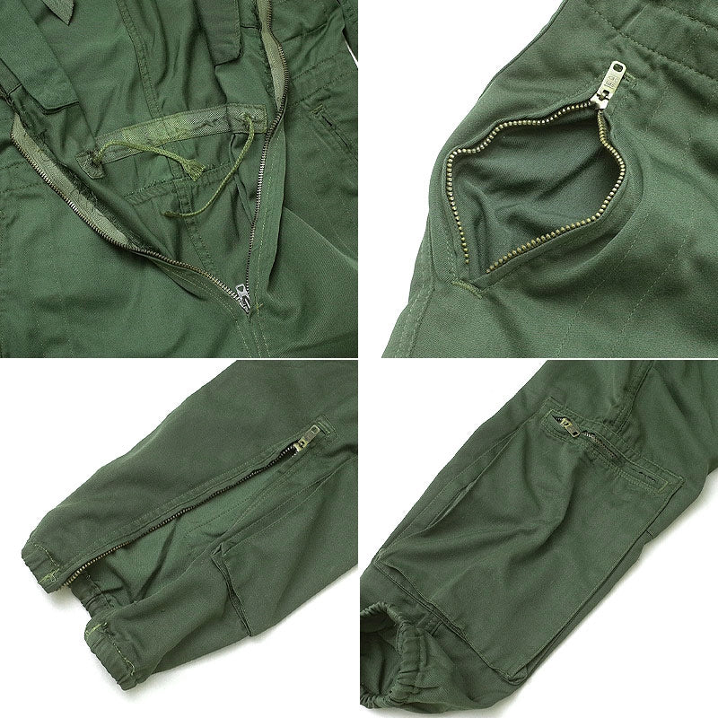 Vintage French army tanker jump suit coverall combi overall military boiler