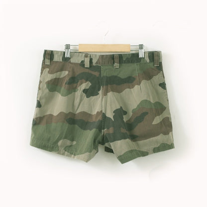 Vintage 1990s Women's French army camo shorts military camouflage