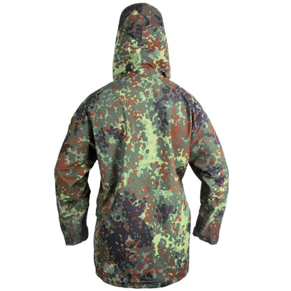 Authentic German Army Goretex  waterproof Parka military coat jacket Bundeswehr camouflage raincoat rain gear camo flecktarn