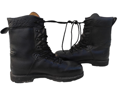 Authentic German army black leather paratrooper boots para combat assault military lined