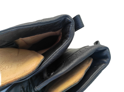 Authentic German army black leather paratrooper boots para combat assault military lined