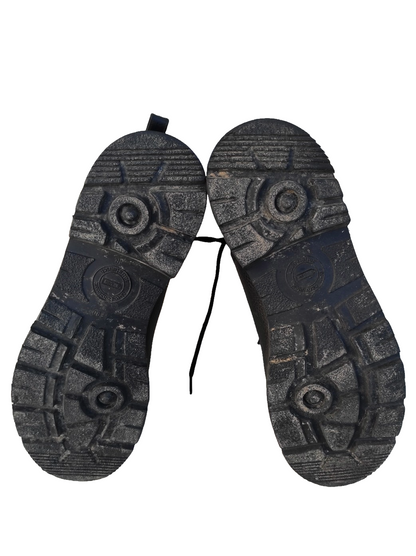 Authentic German army black leather paratrooper boots para combat assault military lined