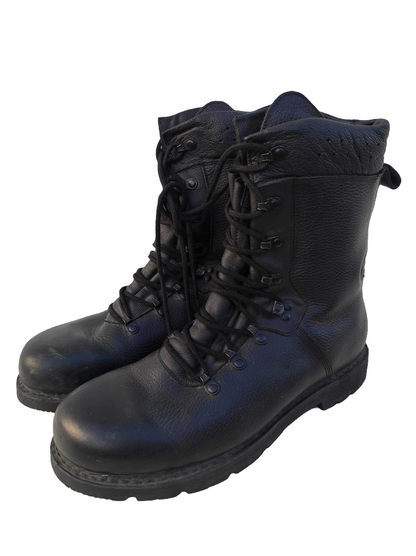Authentic German army black leather paratrooper boots para combat assault military lined