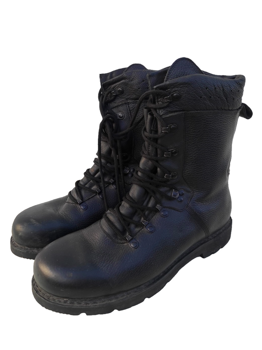Authentic German army black leather paratrooper boots para combat assault military lined