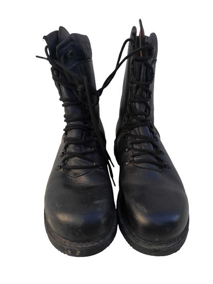 Authentic German army black leather paratrooper boots para combat assault military lined