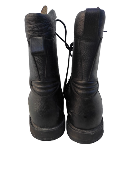 Authentic German army black leather paratrooper boots para combat assault military lined