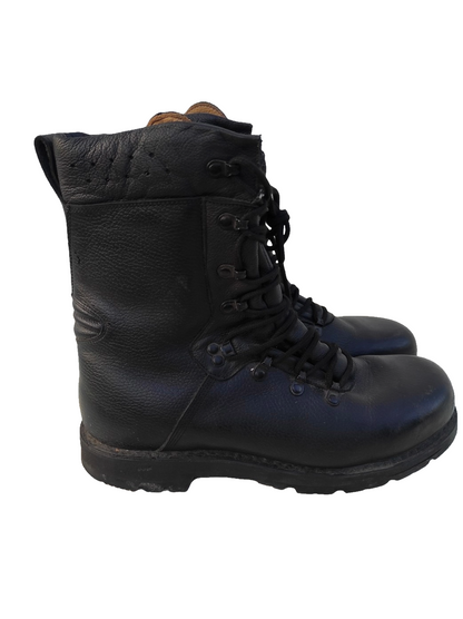 Authentic German army black leather paratrooper boots para combat assault military lined