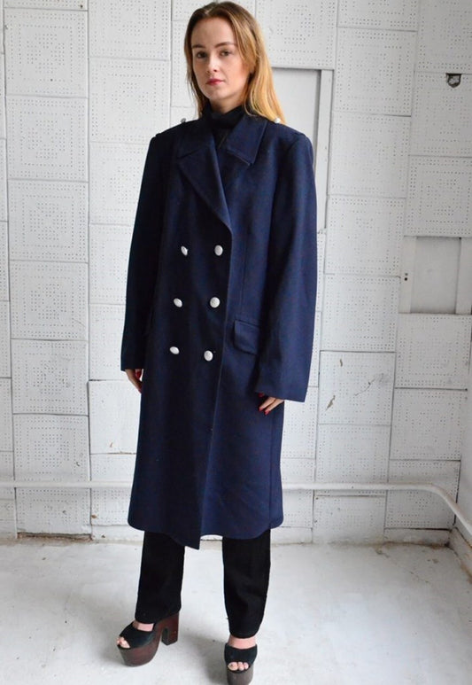 vintage 90s Womens German Luftwaffe Air Force Gaberdine Trench coat greatcoat