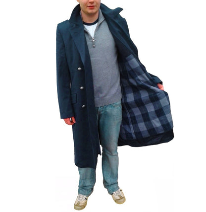 Vintage 1990s Double breasted German Luftwaffe Air Force Gaberdine Trenchcoat Greatcoat trench military overcoat coat