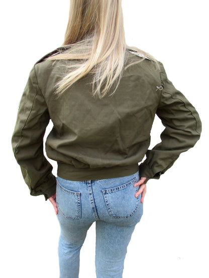 Vintage Greek Army ike jacket coat military olive khaki uniform 1960s- 1990s pale khaki